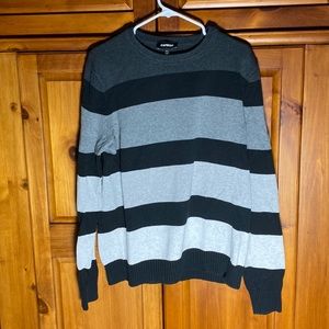 Express Men’s Striped Crewneck Sweater